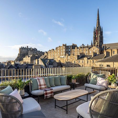 Virgin Hotels Edinburgh Exterior photo The Edinburgh Castle view from the rooftop terrace