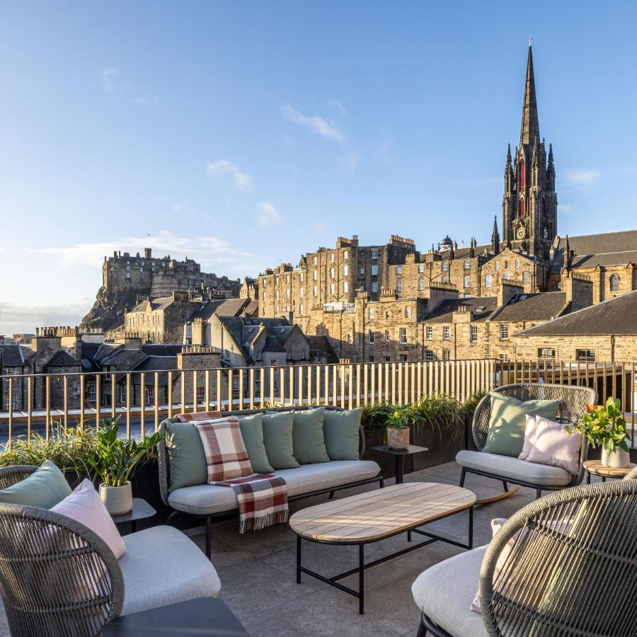 Virgin Hotels Edinburgh Exterior photo The Edinburgh Castle view from the rooftop terrace